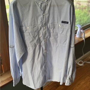 Columbia Light Blue Casual Button Down Shirt